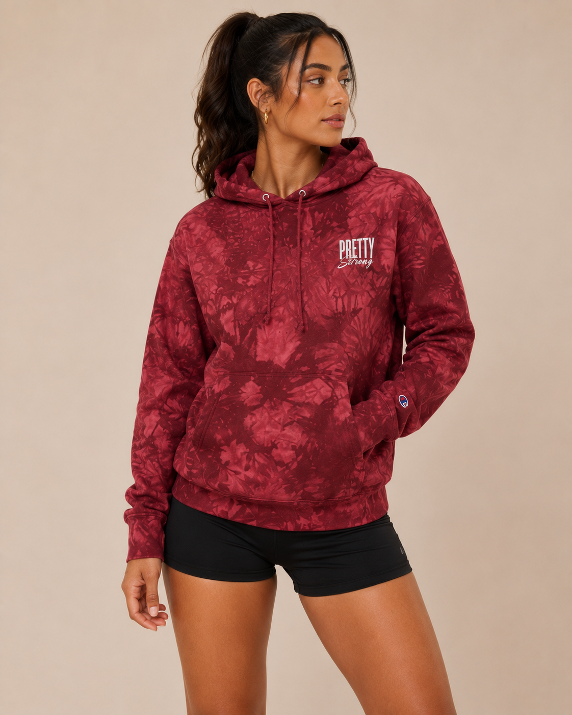 Embroidered Unisex tie-dye hoodie
